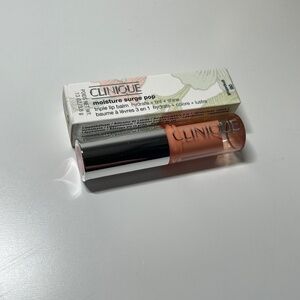 NIB RARE Clinique Moisture Surge Pop Triple Lip Balm 06 GRAPEFRUIT Full Size